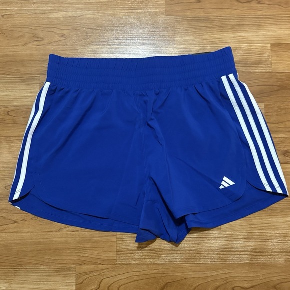 adidas Pants - Adidas Pacer Short Regular Fit High Rise 3" Inseam Royal Blue Women's Large
